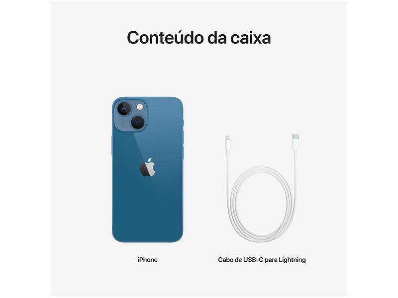 Apple iPhone 13 Mini 512GB Azul Tela 5,4” - 12MP iOS - iPhone 13